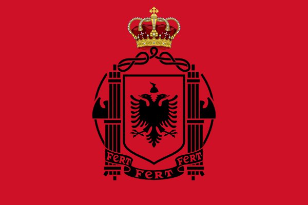 Flag of Albania 1939 crowned